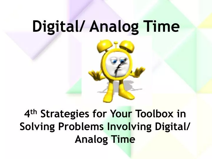digital analog time