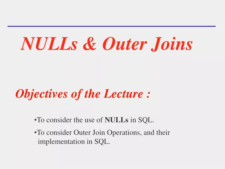 nulls outer joins