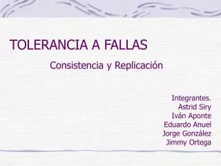 tolerancia a fallas
