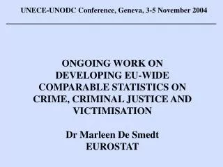 UNECE-UNODC Conference, Geneva, 3-5 November 2004