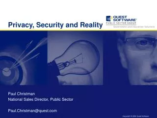 Privacy, Security and Reality