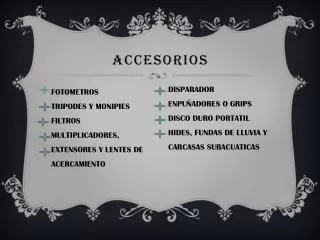 accesorios