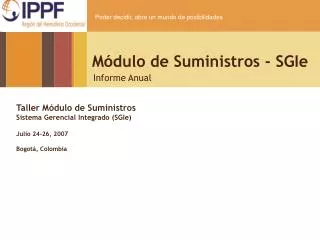 m dulo de suministros sgie