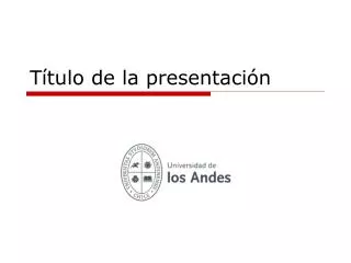 t tulo de la presentaci n