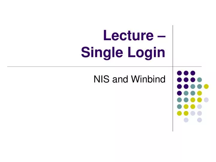 lecture single login