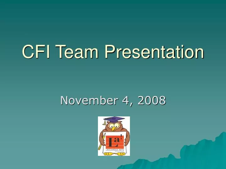 cfi team presentation