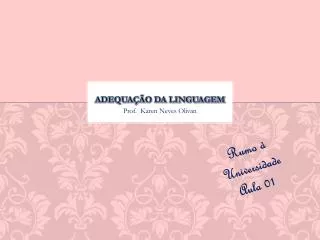 adequa o da linguagem