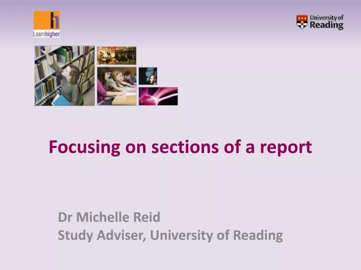 focusing on sections of a report