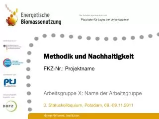 methodik und nachhaltigkeit