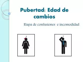 pubertad edad de cambios