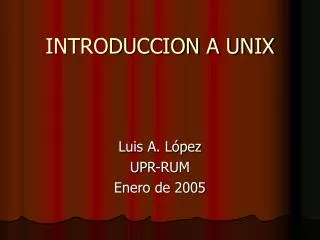 introduccion a unix