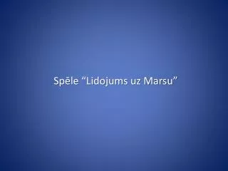 sp le lidojums uz marsu