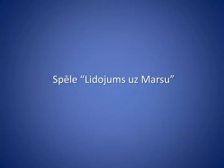 sp le lidojums uz marsu