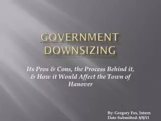 Government Downsizing