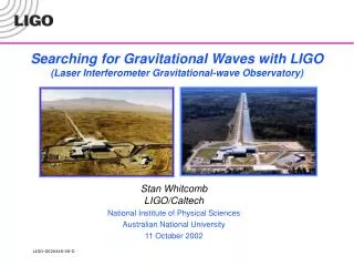 Searching for Gravitational Waves with LIGO (Laser Interferometer Gravitational-wave Observatory)