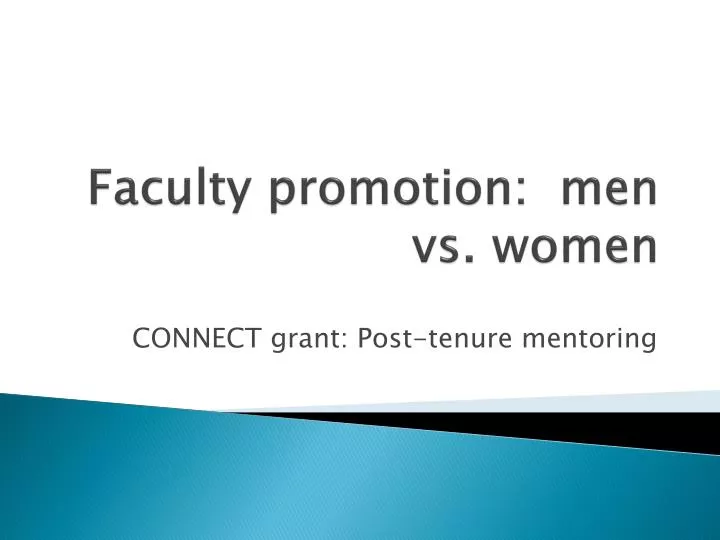 faculty promotion men vs women