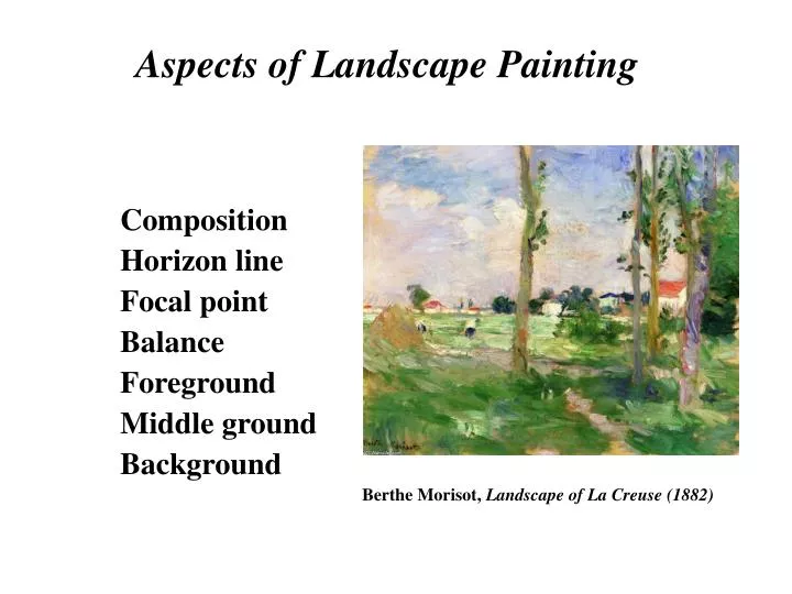 aspects of landscape painting