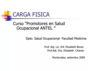 carga fisica