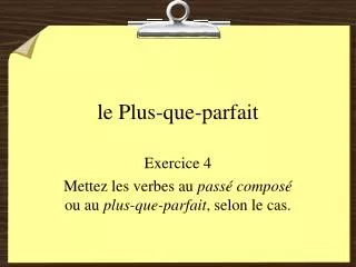 le plus que parfait