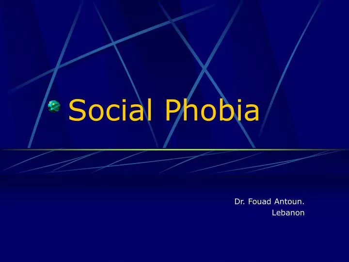 social phobia