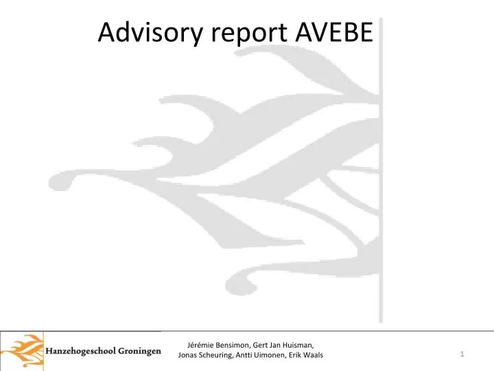 advisory report avebe