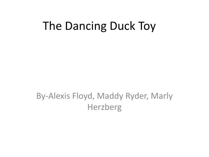the dancing duck toy
