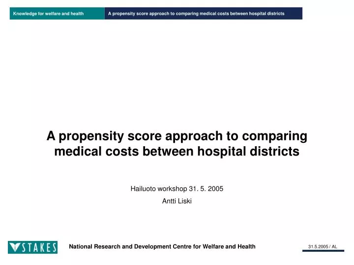 a propensity score approach to comparing medical costs between hospital districts