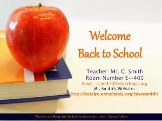 welcome back to school