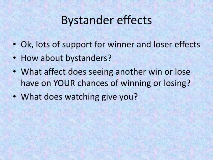 bystander effects