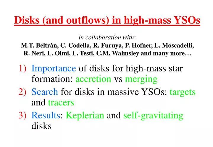 disks and outflows in high mass ysos