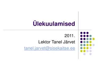 lekuulamised