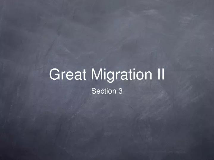 great migration ii