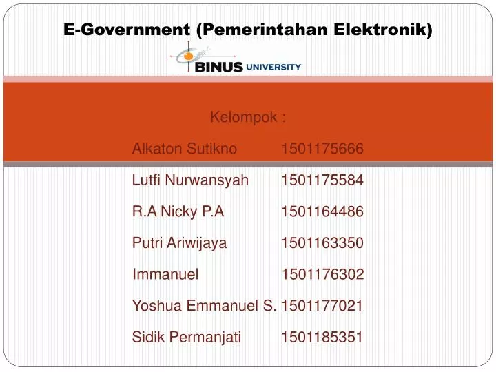 e government pemerintahan elektronik