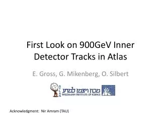 First Look on 900GeV Inner Detector Tracks in Atlas
