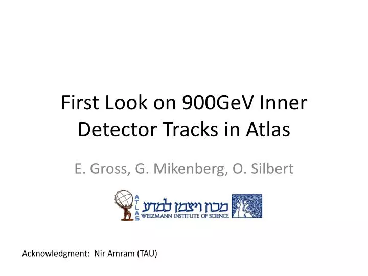 first look on 900gev inner detector tracks in atlas