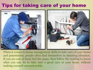 Tips for taking care of your home