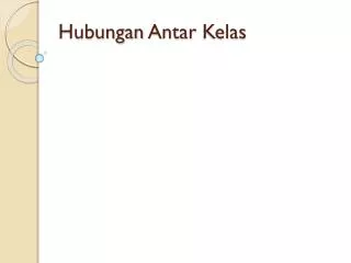 hubungan antar kelas