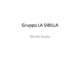 gruppo la sibilla