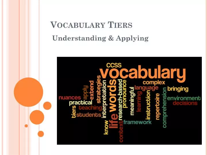 vocabulary tiers