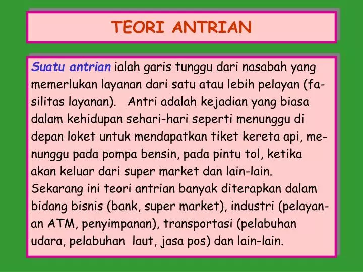 teori antrian