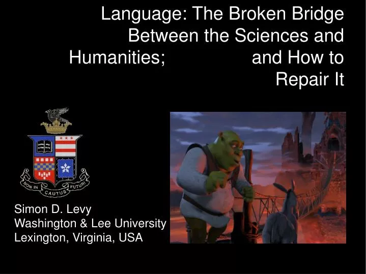 language the broken bridge between the sciences and humanities and how to repair it