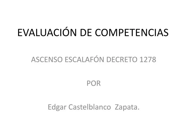 evaluaci n de competencias