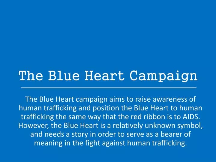 the blue heart campaign