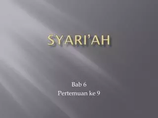 syari ah