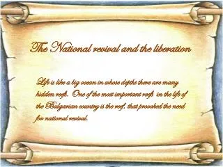 The National revival and the liberation