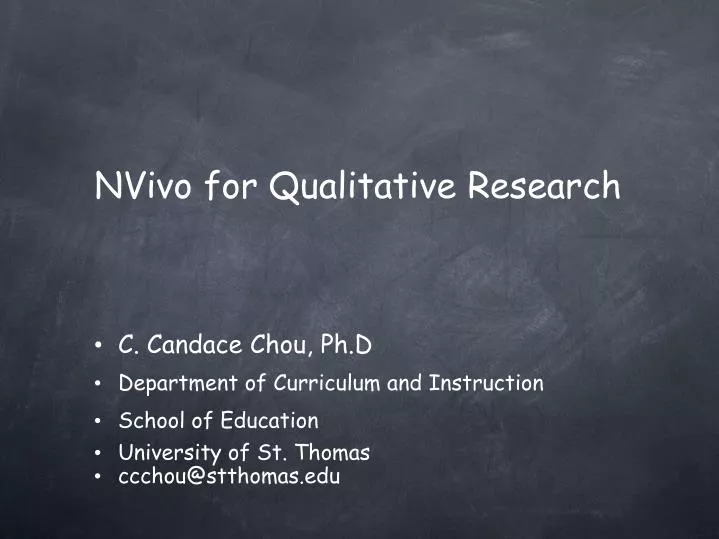 nvivo for qualitative research