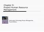 Chapter 9: Project Human Resource Management - slide 1