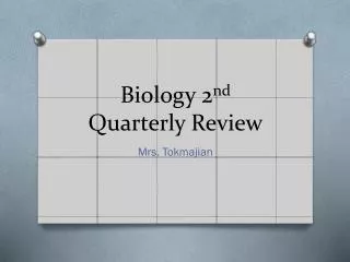 Biology 2 nd Quarterly Review