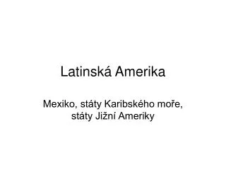 latinsk amerika