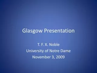 Glasgow Presentation